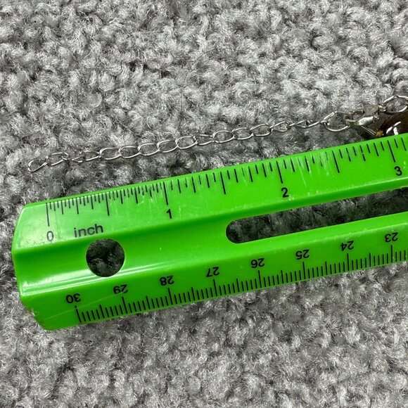 Colorful Chunky Beaded Necklace Multicolor Resin Beads & Adjustable Chain Length - Picture 7 of 16